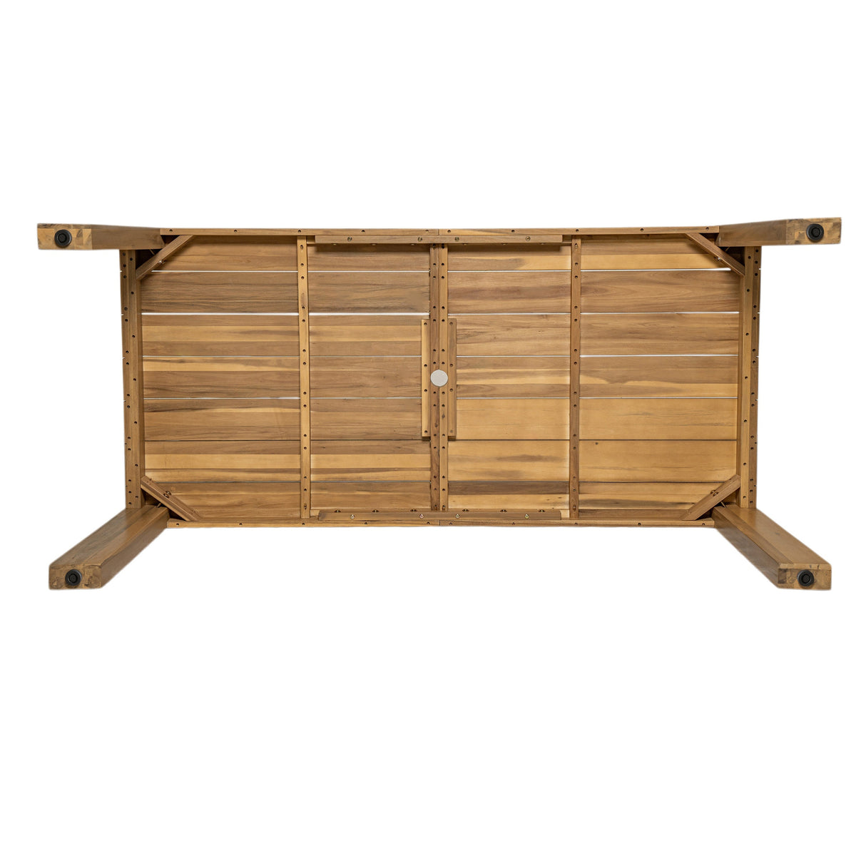 TREXM Patio Dining Table Set for 6 with Umbrella Hole