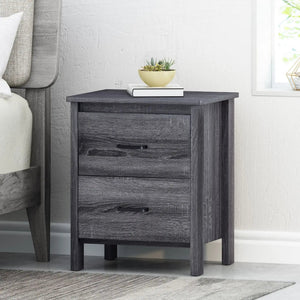 Titeca Contemporary Wood 2 Drawer Nightstand