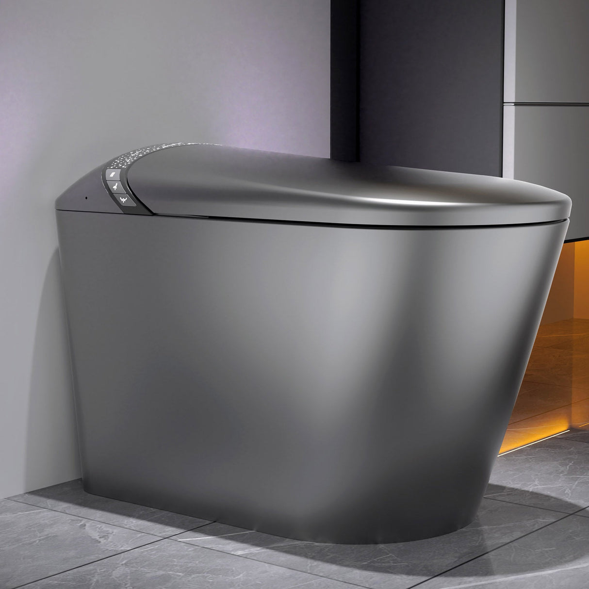 Starry Night Light Smart Toilet with Built-In Bidet