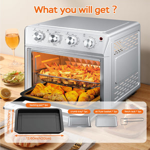 Plum Chef Air Fryer Oven 27.5QT - 6-in-1 Countertop Oven