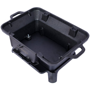 Oval Cast Iron Grill with Enamel Coating - Charcoal Tabletop Skillet