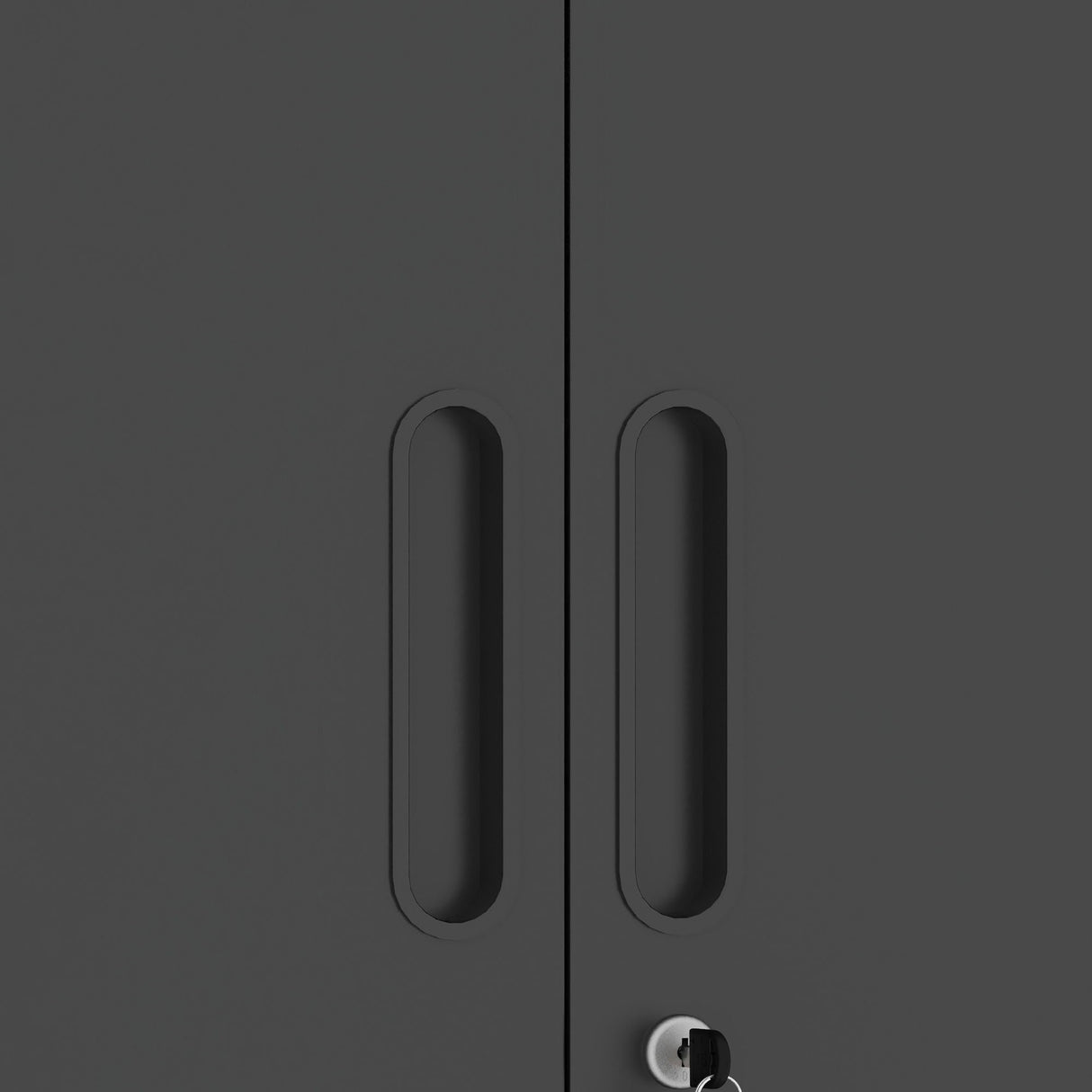 Metal Wall Mounted Tool Storage Cabinet With 2 Locking Doors, Adjustable Shelf, And Drawer