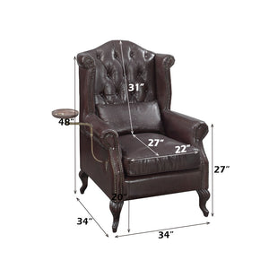 Pino - Accent Chair - Vintage Brown Top Grain Leather