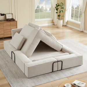 Large Modern Corduroy Sofa Can Be Freely Combined