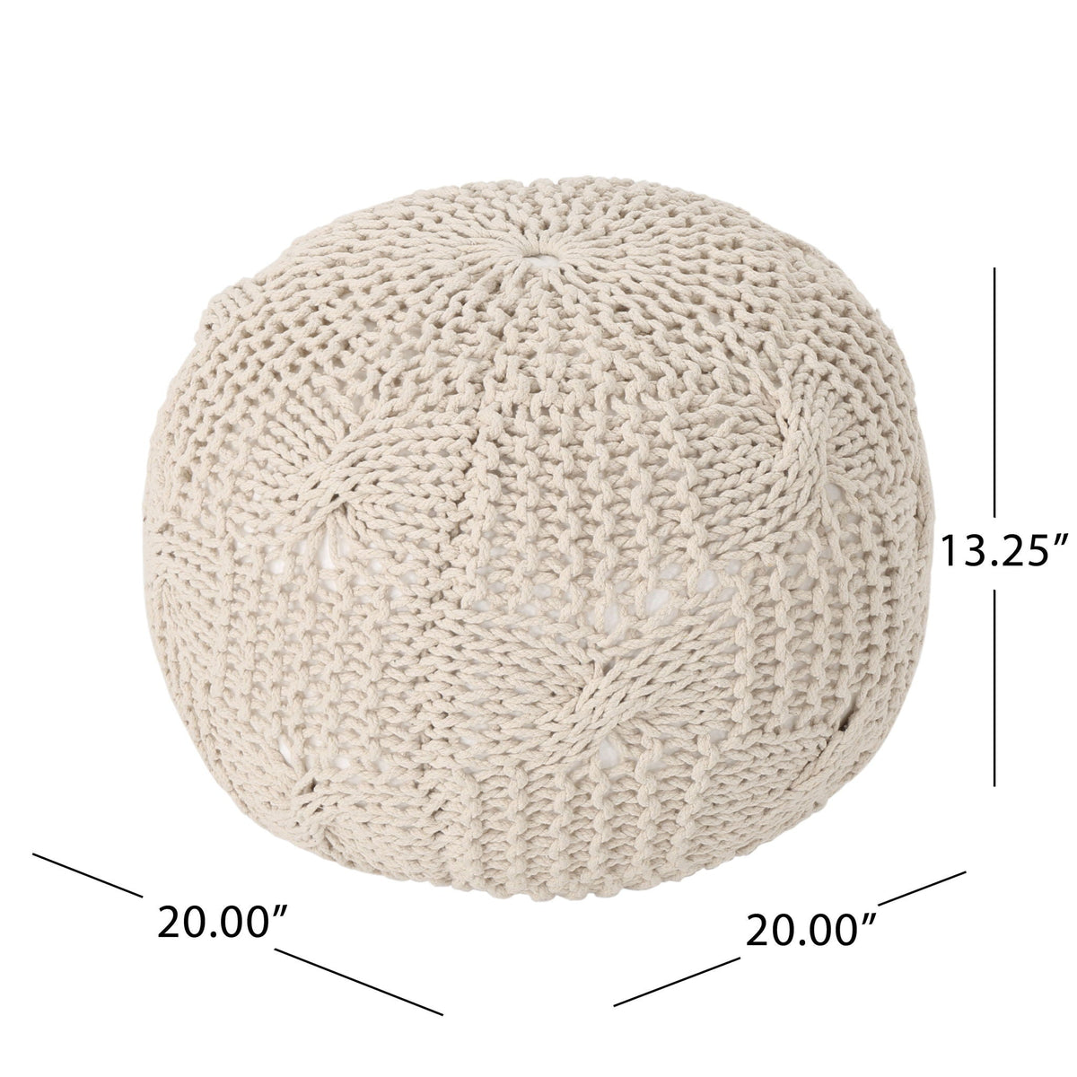 Bordeaux - Knitted Round Pouf