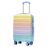 14'/20' 2-Piece PC Spinner Wheel Luggage Set in Gradient Blue and Yellow