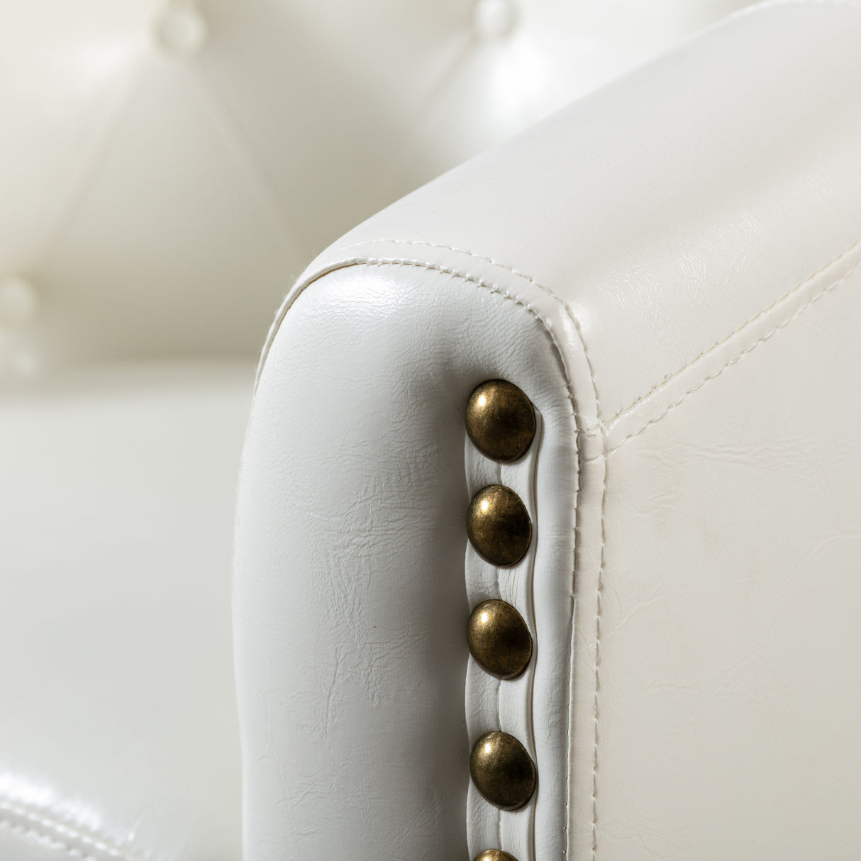 Pu leather tufted barrel chairtub chair for living room bedroom club chairs