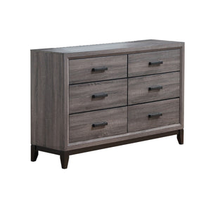 Mirage Dresser with Six Spacious Drawers - Dark Gray or White