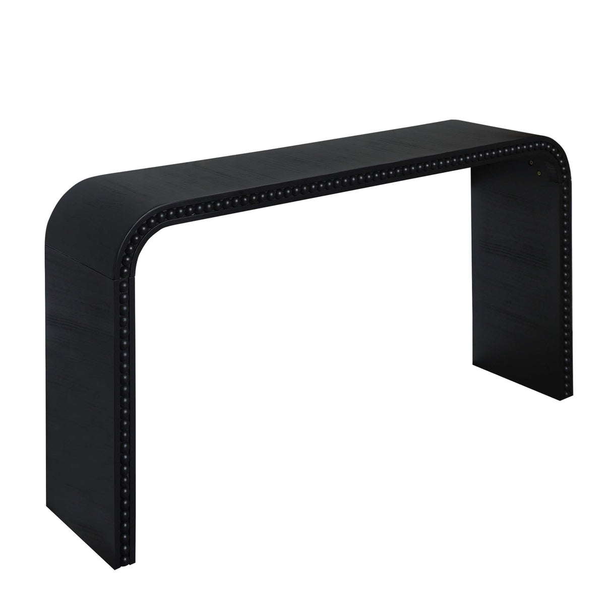 Black Wood Console Table, 59in Entryway Table