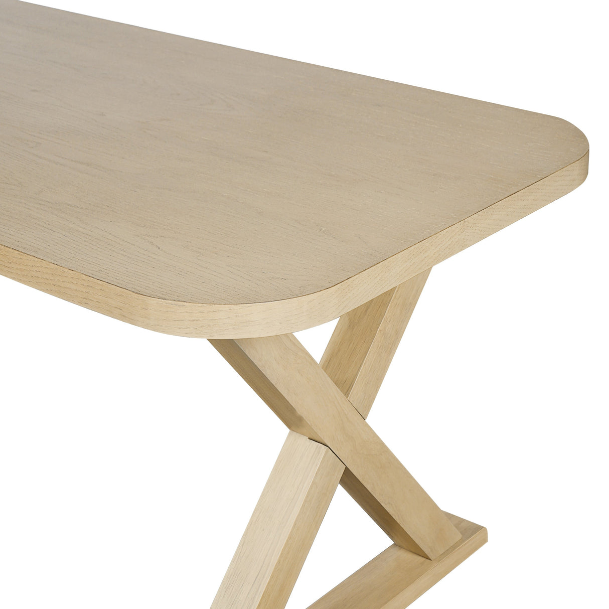 Natural Oak Veneer Dining Table