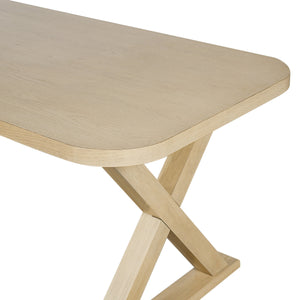 Natural Oak Veneer Dining Table