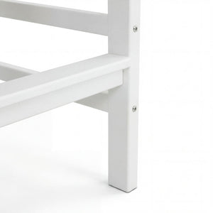Outdoor Bar Height Adirondack Patio Chair With Cup Holder And Armrests All Weather UV Resistant - White