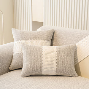 Herringbone Sofa Protector Cover, Non-Slip Couch Cover for Seat, Back & Arms