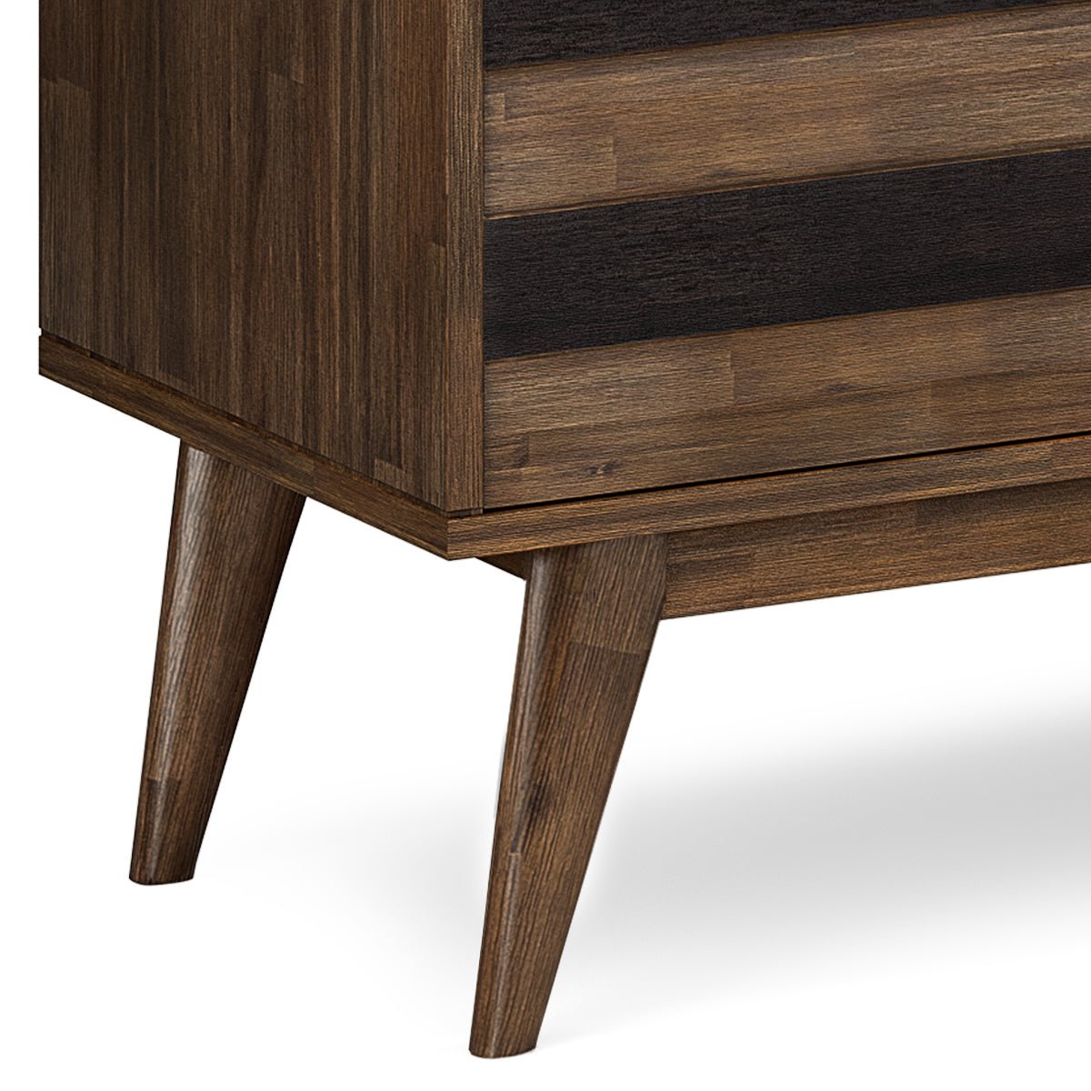2 - Door Sideboard with 3 Drawers and Adjustable Shelves, Rustic Natural Aged Brown - Buffets & Sideboards
