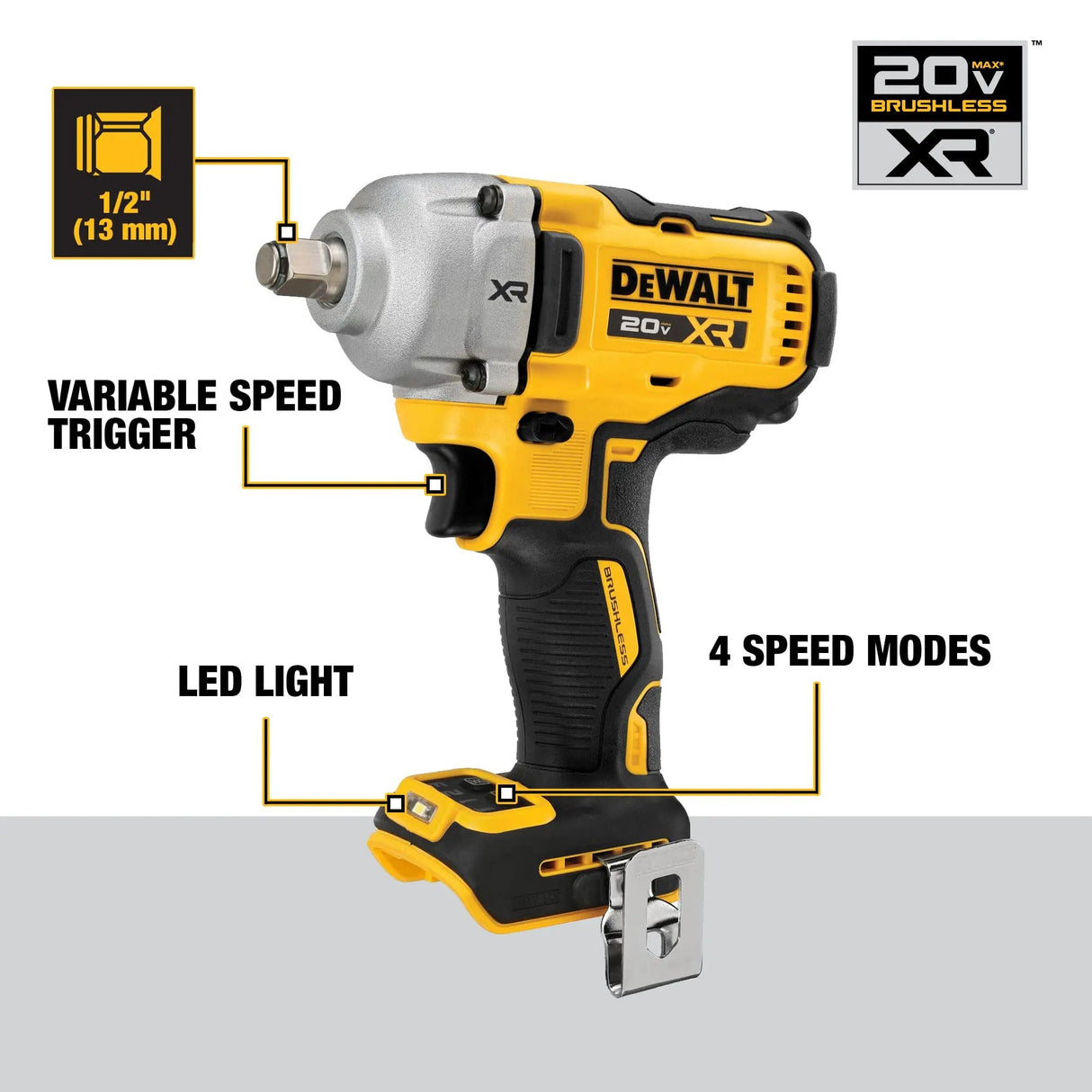 Open Box - DEWALT 20-Volt MAX XR Cordless 1/2 in. Impact Wrench (Tool-Only)