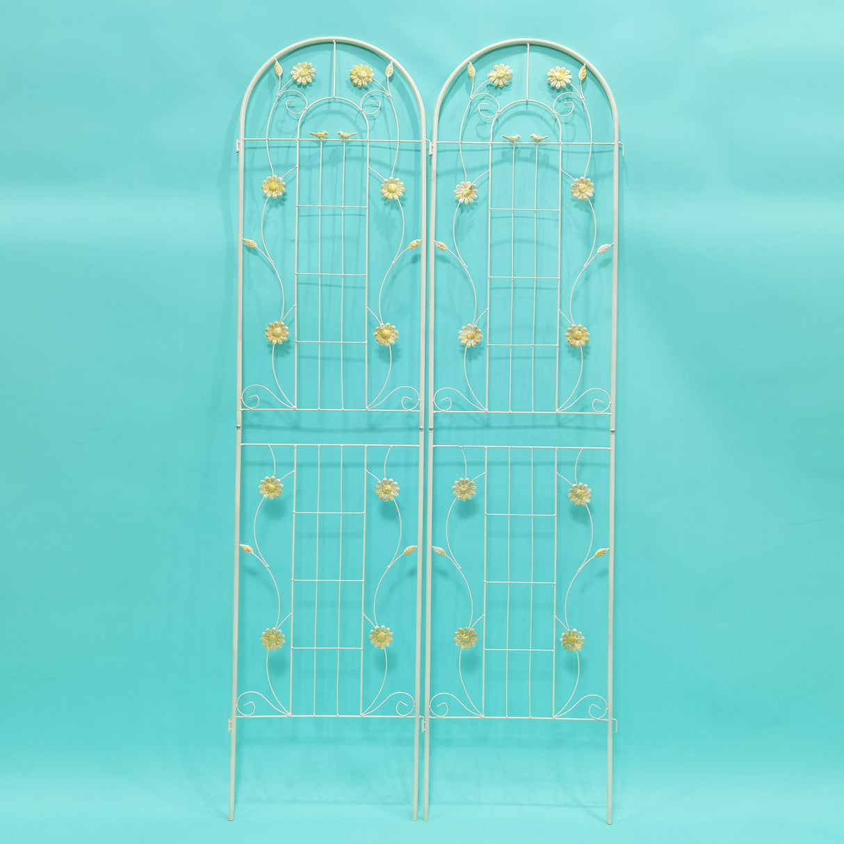 2 Pack Metal Garden Trellis 86.7 x 19.7 Rustproof Trellis for Climbing Plants Outdoor Flower Support White - Tuesday Morning - Pots & Planters