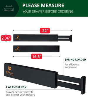 Drawer Dividers 22”, Black