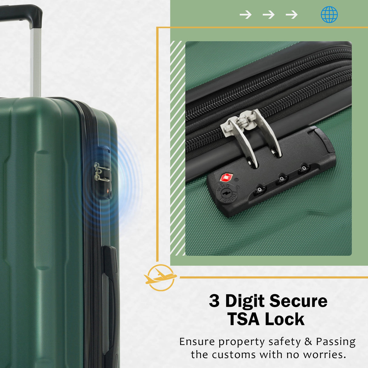 2 Piece Luggage Set with 2 Bags Expandable Spinner Wheels ABS Lightweight Suitcase with TSA Lock - Tuesday Morning - Luggage