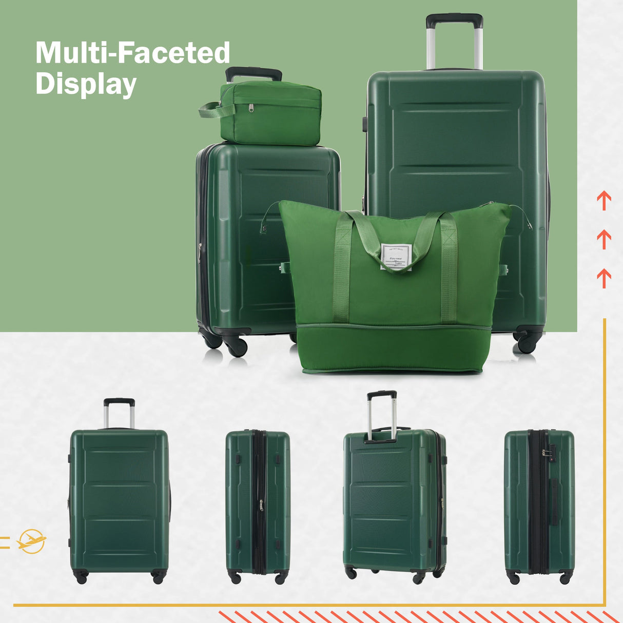 2 Piece Luggage Set with 2 Bags Expandable Spinner Wheels ABS Lightweight Suitcase with TSA Lock - Tuesday Morning - Luggage