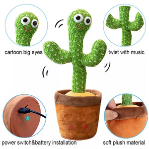 Dancing Cactus Mimicking Toy USB-C Rechargeable