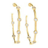 Golden Odyssey for Brilliante Simulated Diamond Hoop Earrings