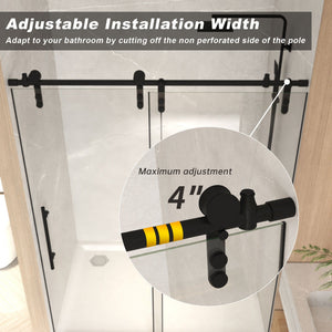 Frameless Sliding Bathtub Door With Frame