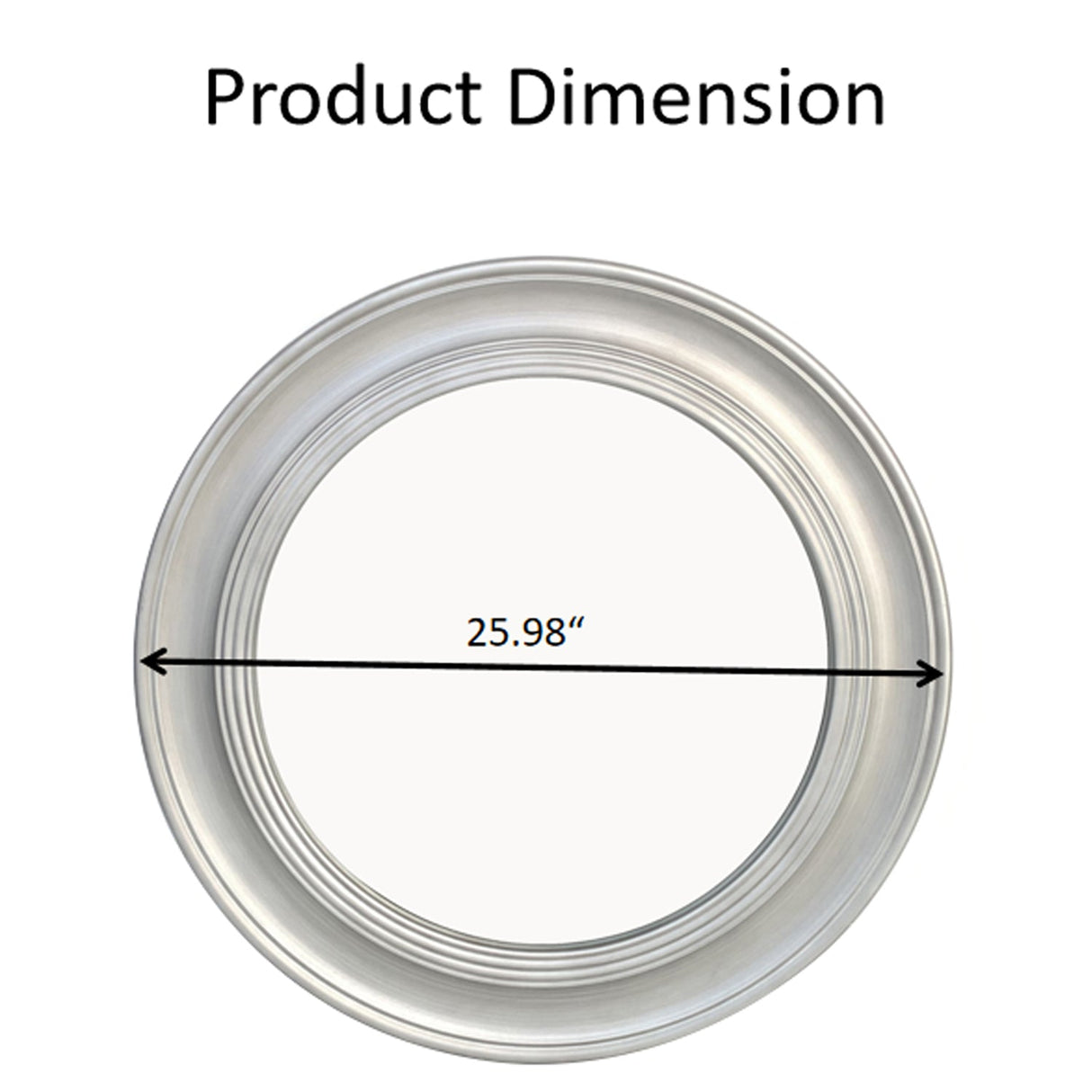 Vintage Round Wall Mirror, Brushed