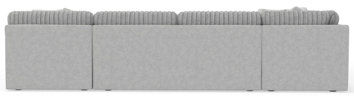 Logan - Upholstered Sectional With Comfort Coil Seating And Accent Pillows Included