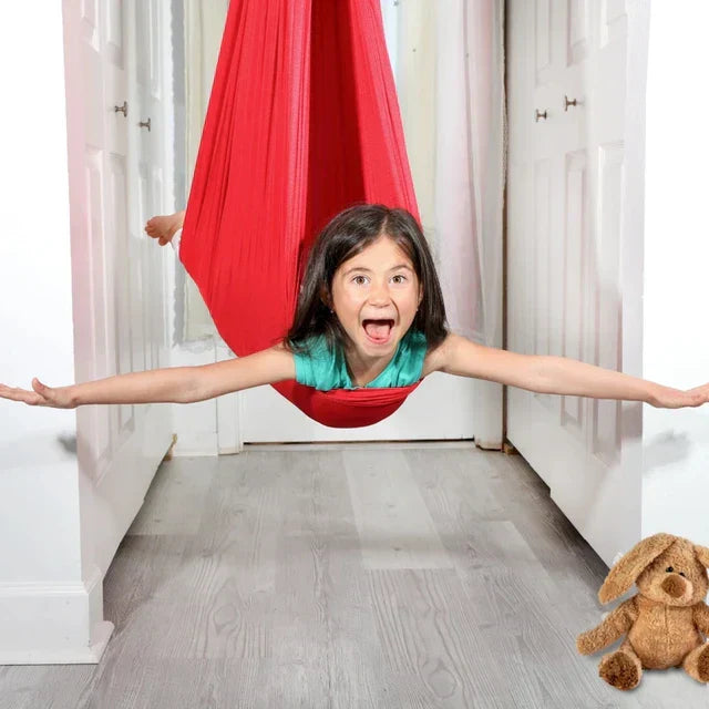 Kids Indoor Sensory Swing Hammock Chair Hanging Cocoon Seat for Playroom