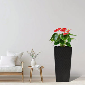 Pack of 2 Square Planters with Automatic Watering System