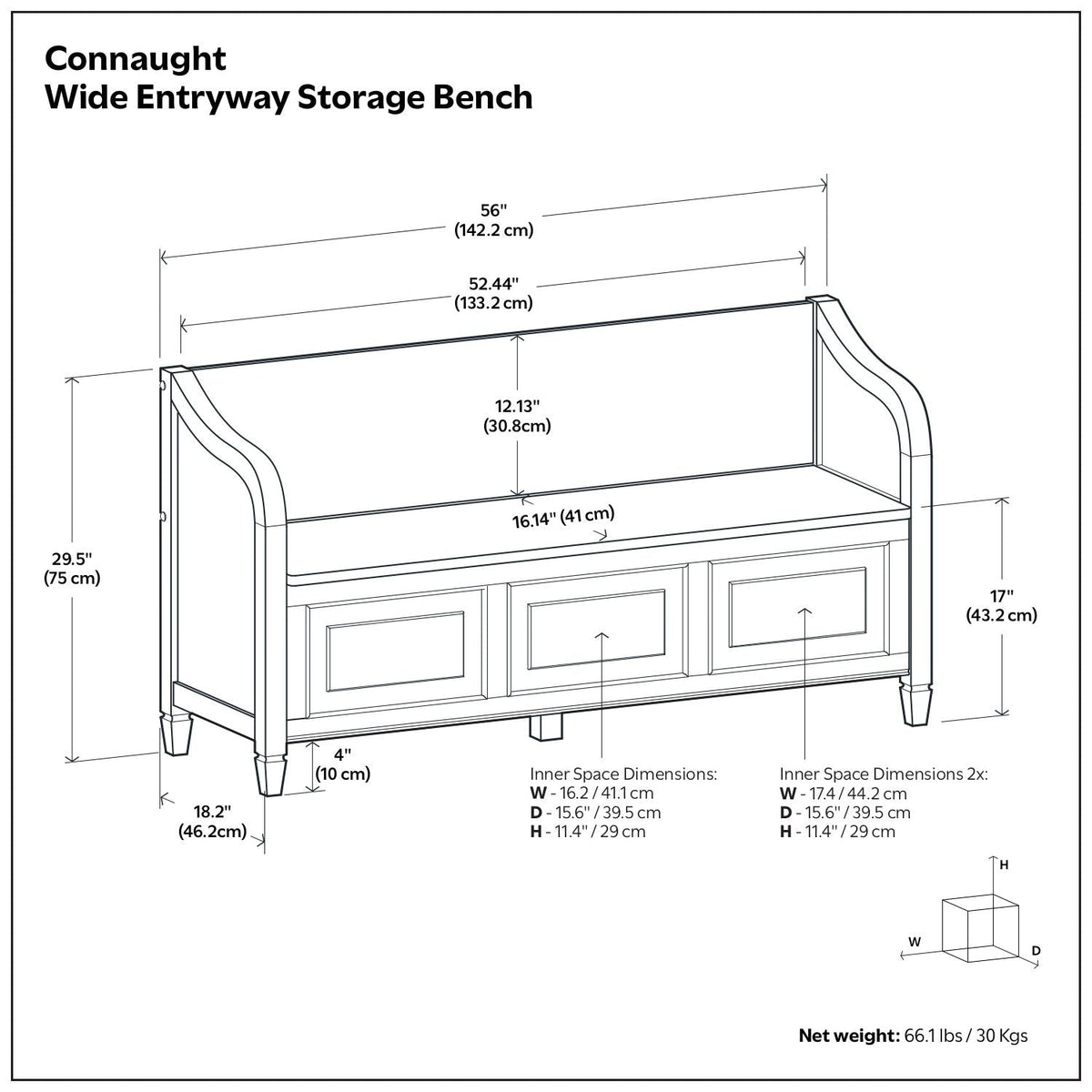 Connaught - Storage Bench