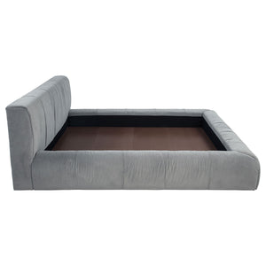 Wilshire Upholstered Eastern King Platform Bed Grey