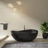 71 Inch Freestanding Solid Surface Soaking Bathtub