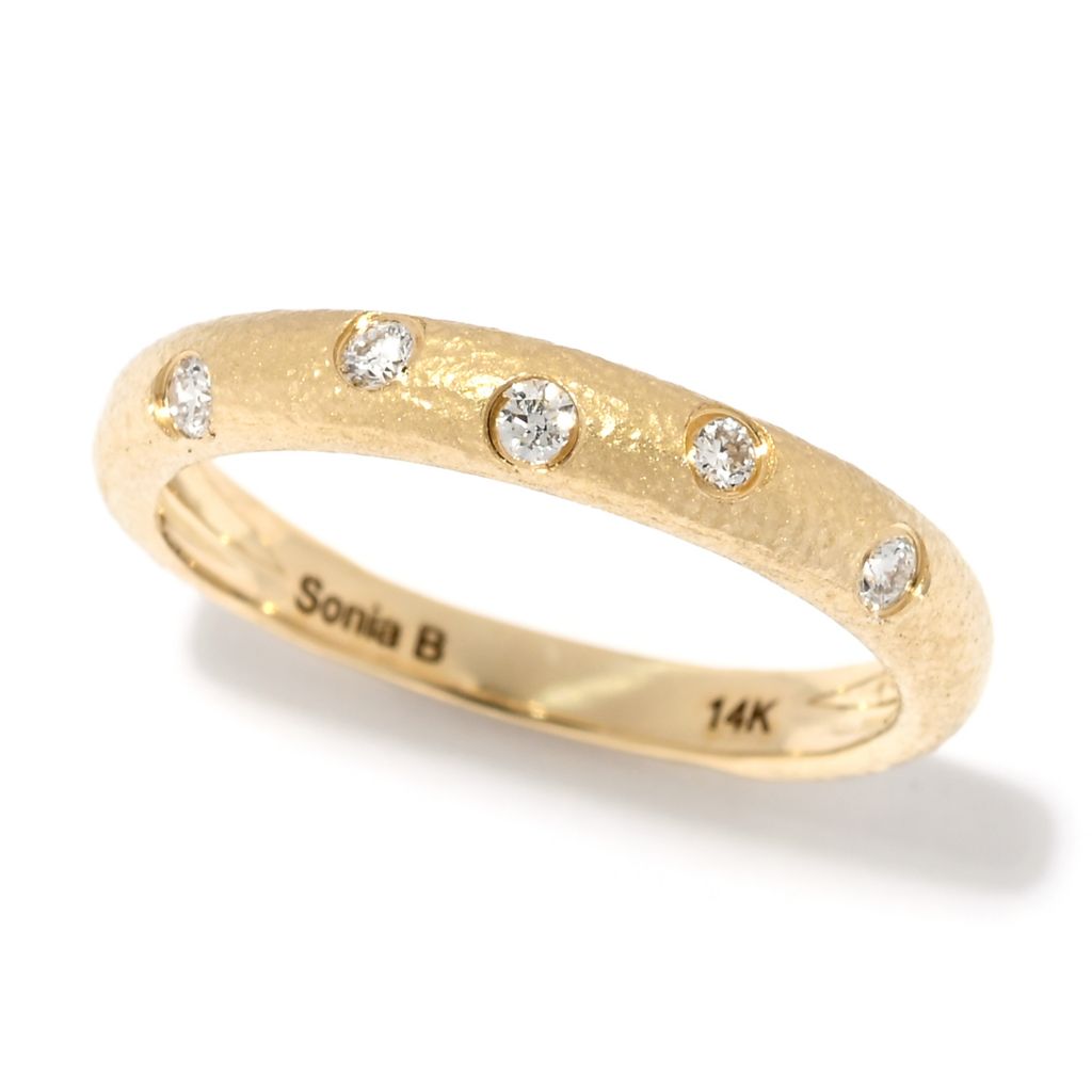 Sonia Bitton Galerie de Bijoux 14K Gold 0.12ctw Diamond Ring