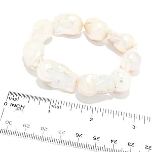 Imperial Pearl 13-15mm Baroque Cultured Pearl 8" Stretch Bracelet