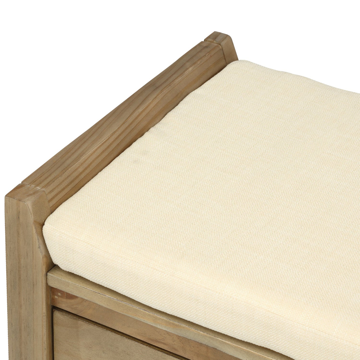 TREXM Shoe Rack with Cushioned Seat and Drawers