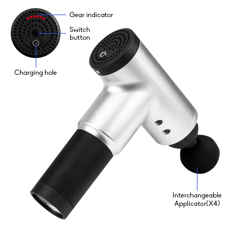 Deep Tissue Massage Gun with Interchangeable Heads