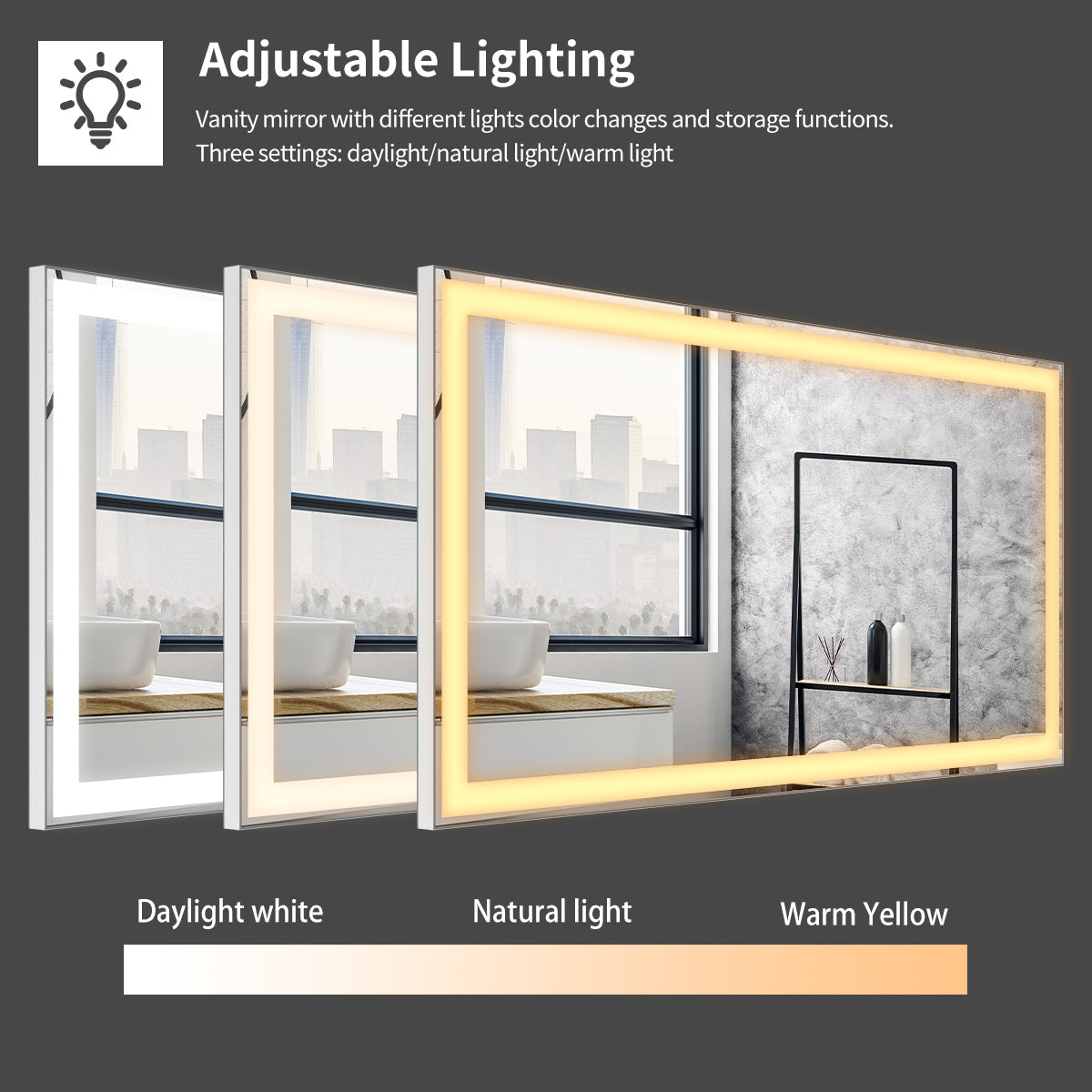 30x36 Inch LED Bathroom Vanity Mirror