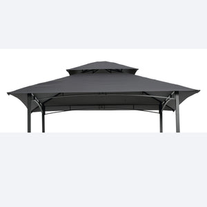 8x5Ft Grill Gazebo Replacement Canopy, Double Tiered BBQ Tent Roof Top Cover