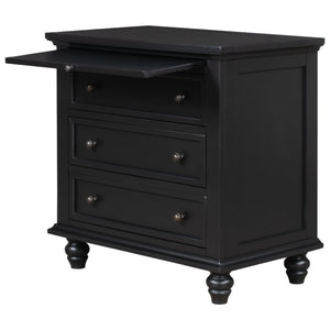 U_STYLE 27.6'' Painted Nightstand with Pull-Out Tray