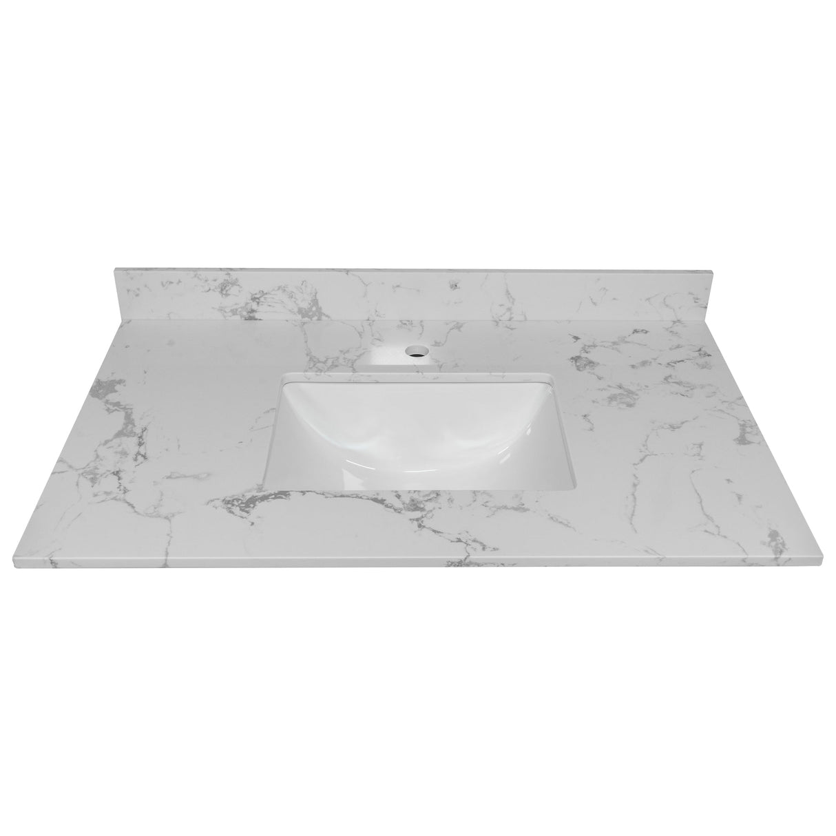 Montary 37-Inch Bathroom Vanity Top in Stone Carrara