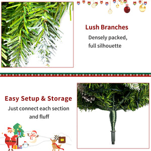 Pre-Lit Xmas Tree Artificial Christmas 3-Piece Set