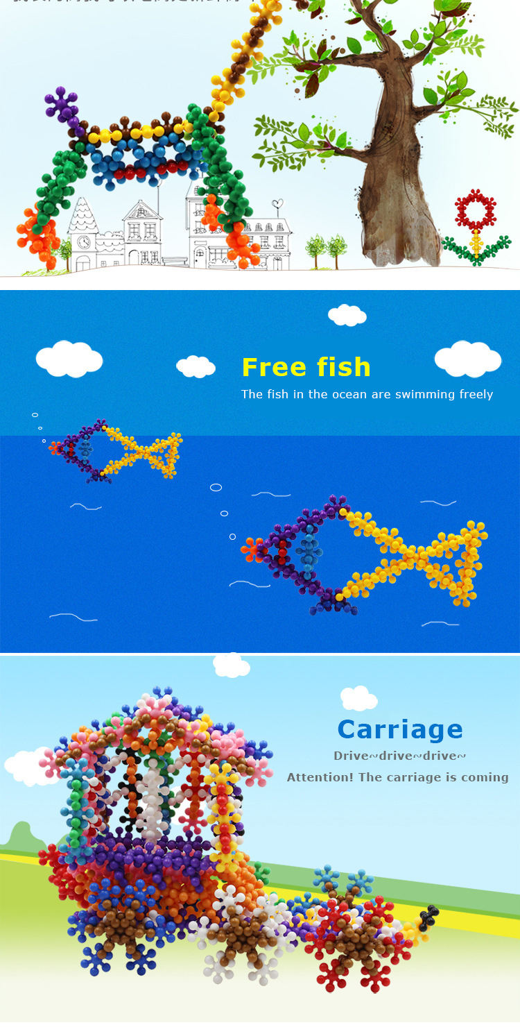 200 Pieces 3D Interlocking Building Blocks STEM Toy