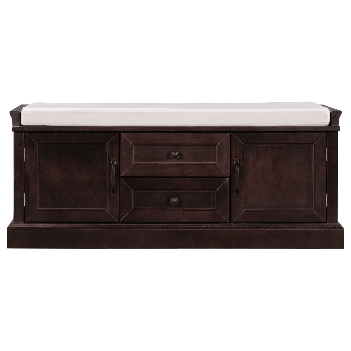 TREXM Storage Bench with 2 Drawers and 2 Cabinets