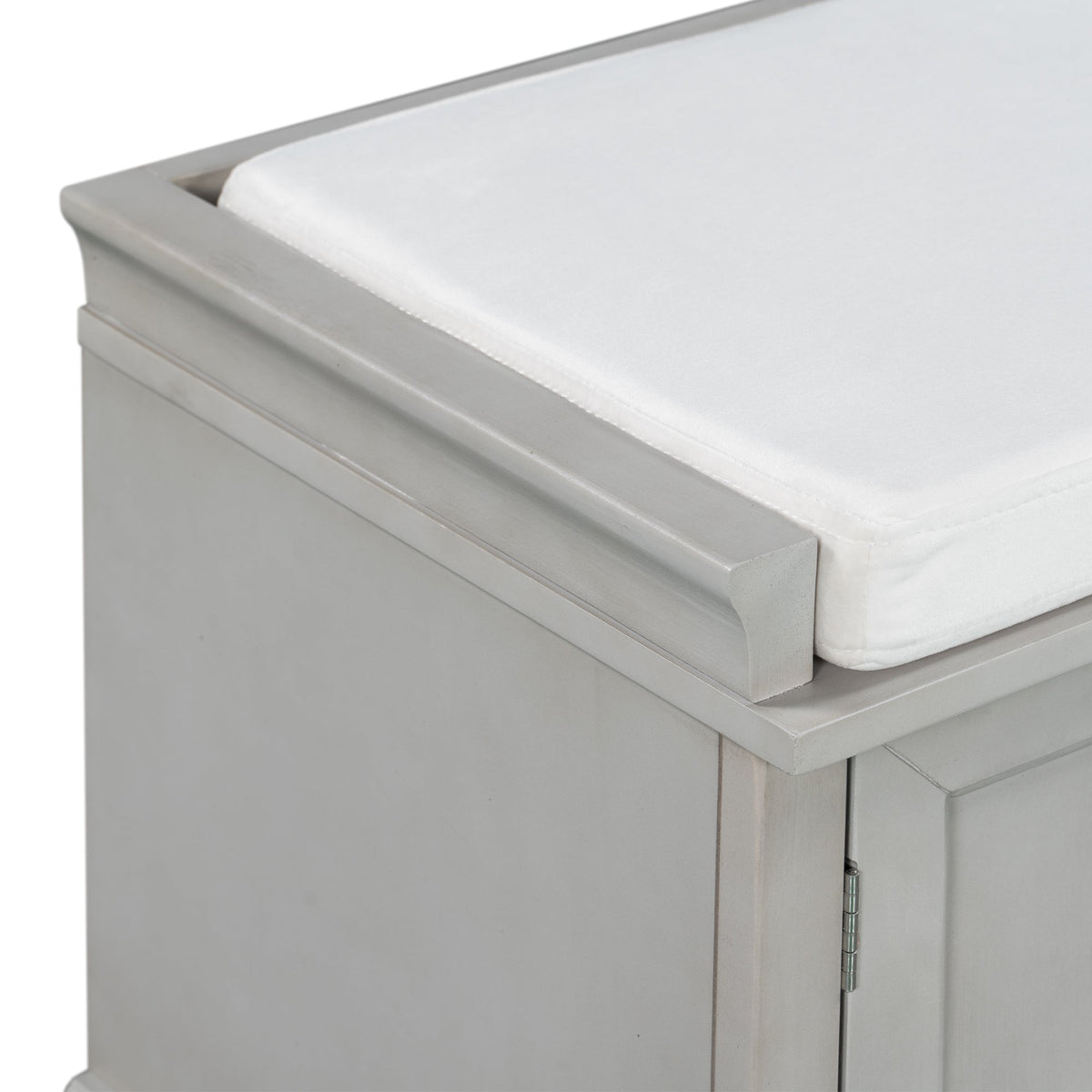 TREXM Storage Bench with 2 Drawers and 2 Cabinets