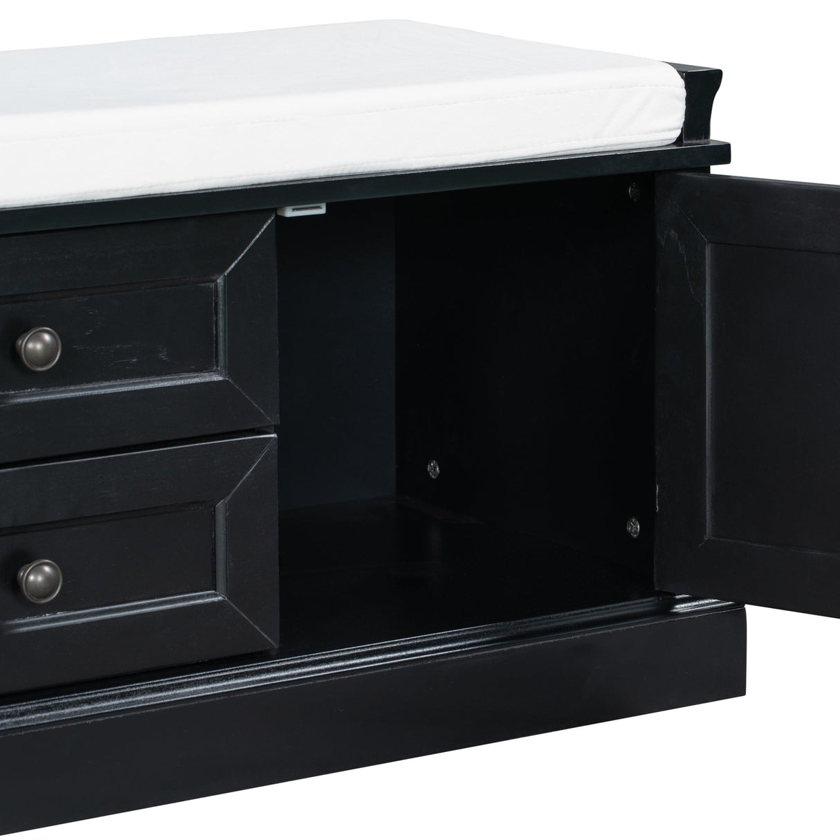 TREXM Storage Bench with 2 Drawers and 2 Cabinets