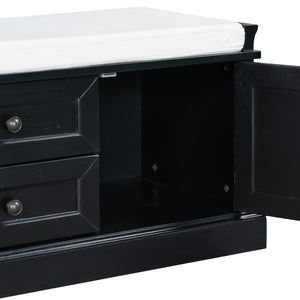 TREXM Storage Bench with 2 Drawers and 2 Cabinets