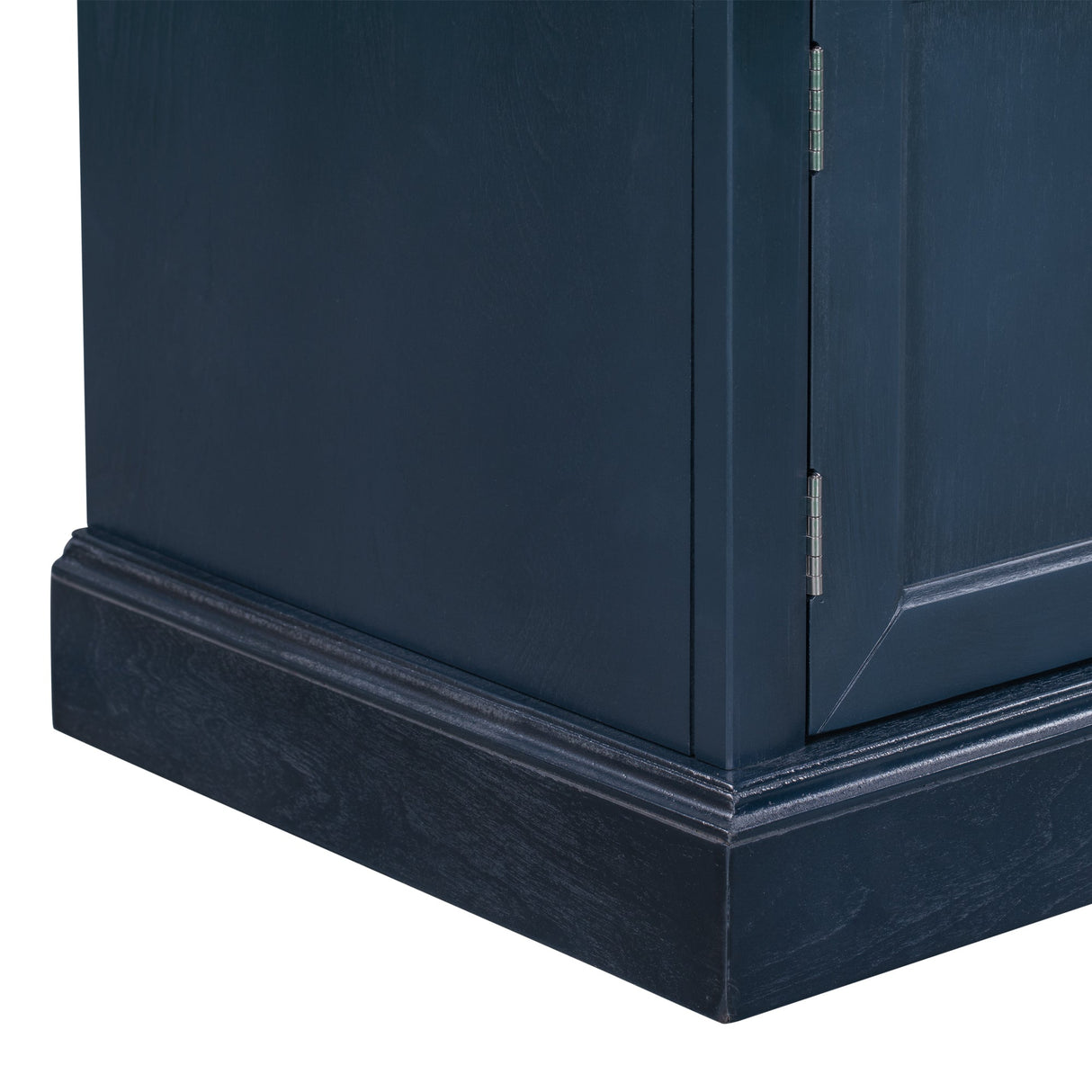 TREXM Storage Bench with 2 Drawers and 2 Cabinets in Antique Navy