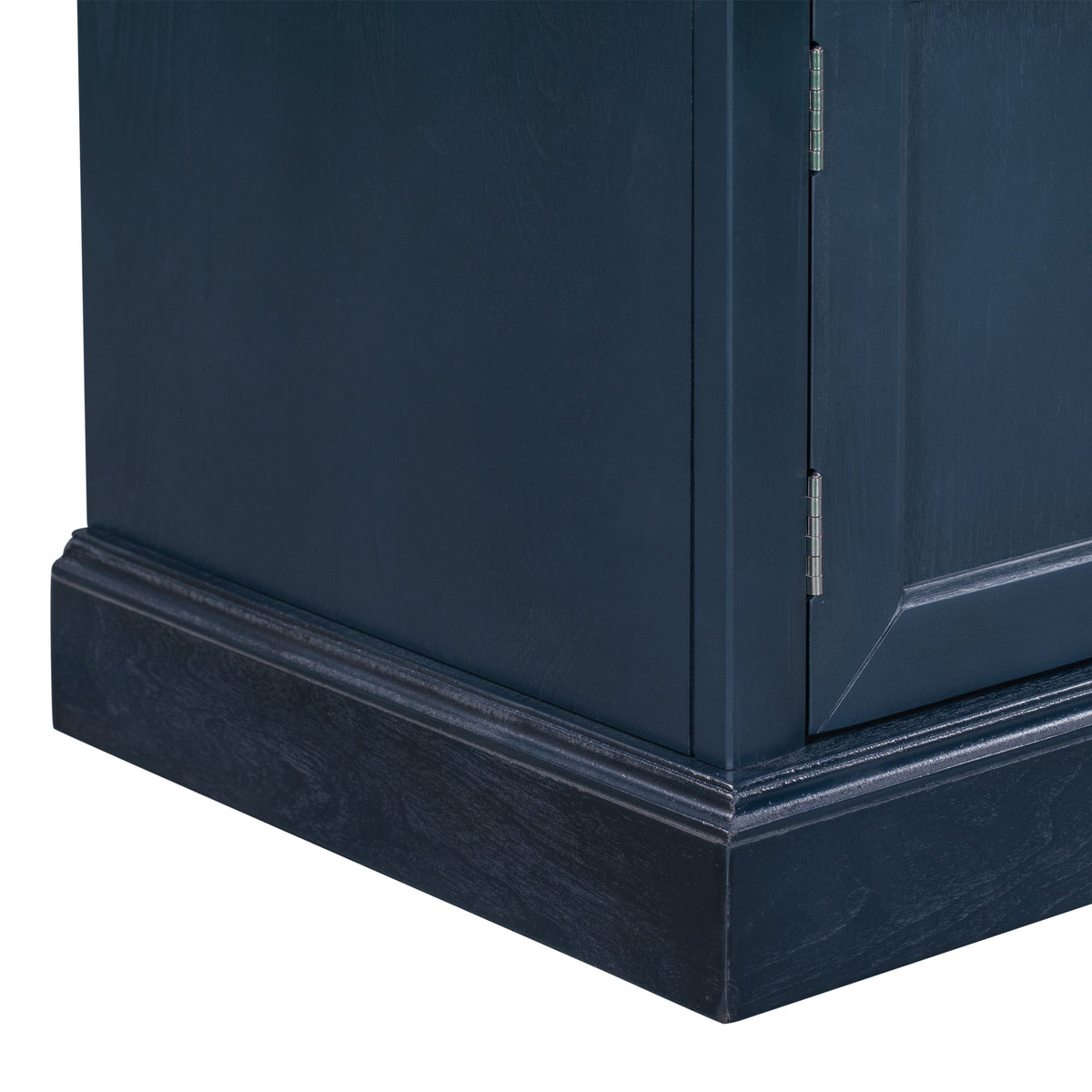TREXM Storage Bench with 2 Drawers and 2 Cabinets in Antique Navy