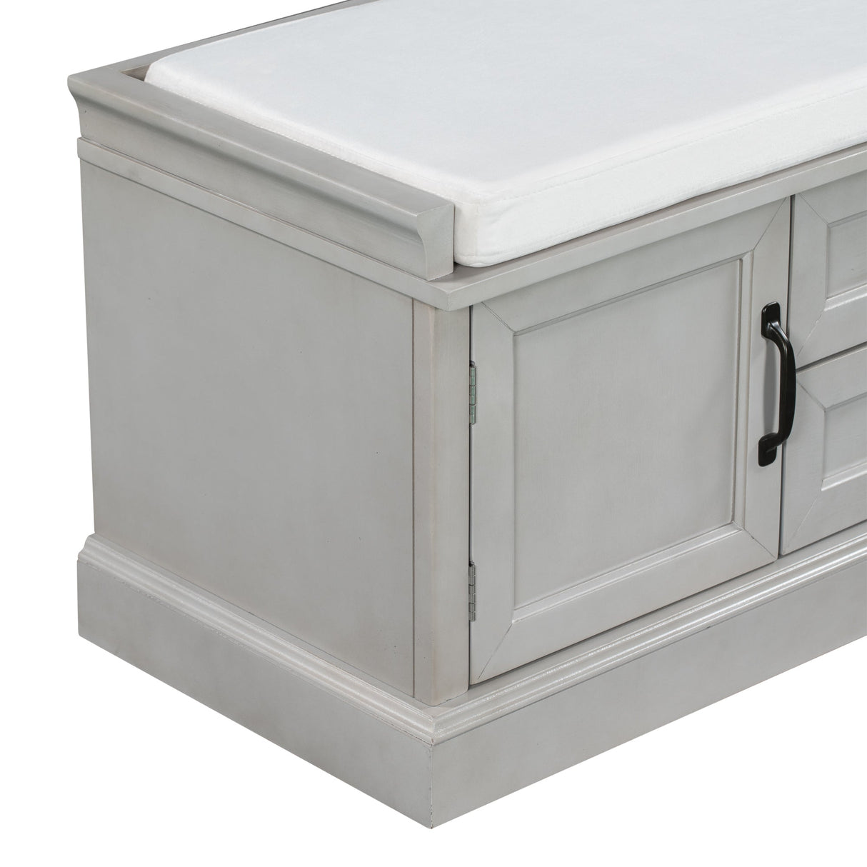 TREXM Storage Bench with 2 Drawers and 2 Cabinets